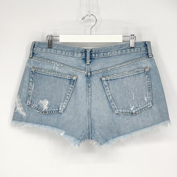 AGOLDE Parker Swapmeet Distressed Cutoff Denim Shorts Women’s Size 31 Vintage - Picture 5 of 5